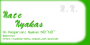 mate nyakas business card